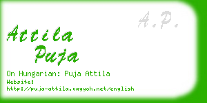 attila puja business card